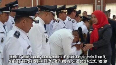 Penyegaran, Eva Dwiana Lantik 109 Pejabat Baru Setara Eselon III dan IV