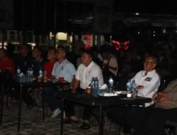 Tak Mau Ketinggalan Polres Lamsel Juga Gelar Nobar Pertandingan Timnas Indonesia U-23 melawan Uzbekistan di Semifinal Piala Asia U-23