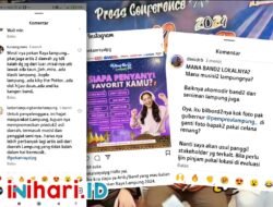 Tidak Libatkan Musisi dan Seniman Lokal, Medsos Panitia Pekan Raya Lampung, Digruduk Netizen! 