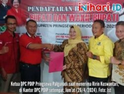 Didampingi Suami dan Pengurus Golkar  Pringsewu, Ririn Kuswantari Daftar Bacabub di PAN dan PDIP