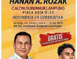 Bacagub Hanan A Rozak Gelar Nobar Gratis Dukung Timnas Indonesia VS Uzbekistan di Hotel Horison