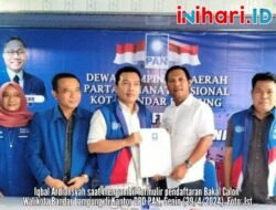 Ketua KNPI Lampung Iqbal Ardiansyah Daftar Bakal Calon Walikota di Penjaringan PAN