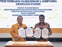 Gubernur Arinal Tandatangani MoU dengan PT Pusri