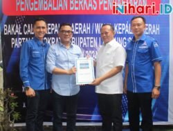 Hendry Rosadi Jadi yang Pertama Kembalikan Berkas Bakal Calon Bupati di Penjaringan Demokrat Lampung Selatan