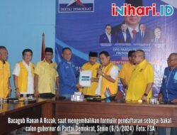 Hanan A Rozak Jadi Bacagub Pertama Kembalikan Berkas Pencalonan Gubernur ke Partai Demokrat Lampung