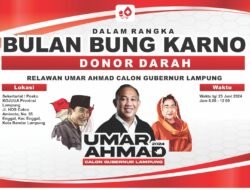 Rayakan Bulan Bung Karno, Relawan Umar Ahmad Gelar Donor Darah