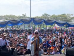 Ribuan Masyarakat Lamsel Ikuti Jalan Sehat Bareng Bakal Calon Bupati Radityo Egi Pratama