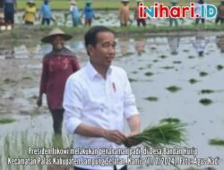 Kunjungi Desa Bandan Hurip, Kec. Palas Jokowi Berikan Bantuan Pompanisasi dan Tanam Padi