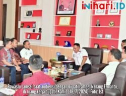 Temui Bupati Nanang, Bawaslu Lamsel Minta Usulan Anggaran Pengawasan Segera Dicairkan