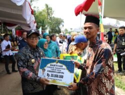 Pj. Gubernur Samsudin dan Ibu Maidawati Tinjau Penanggulangan Stunting dan Posyandu di Kecamatan Purbolinggo Lampung Timur