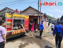 Lupa Matikan Kompor, Sebuah Rumah di Kaliawi Bagian Dapur Ludes Terbakar