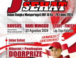 Rangkaian Lamsel Expo 2024, Pemkab Akan Gelar Jalan Sehat Minggu 25 Agustus 2024