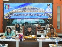 Pj. Bupati Pringsewu Dr. Marindo Kurniawan Menerima Kunjungan Tim Verifikasi Lapangan STBM AWARD Kementerian Kesehatan Tahun 2024