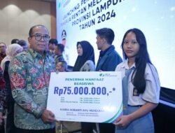 Pj. Gubernur Samsudin Luncurkan Jamsostek untuk 18.612 Pekerja Rentan Melalui Dana Bagi Hasil Sawit bagi 5 Kabupaten di Provinsi Lampung