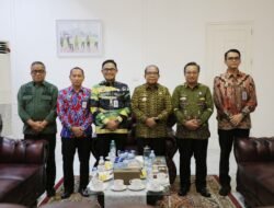 Pj. Gubernur Samsudin Terima Kunjungan Kakanwil Kemenkumham Lampung Dodot Adikoeswanto dan Jajarannya, Siap Teruskan Sinergi Mendukung Pembangunan Lampung. 