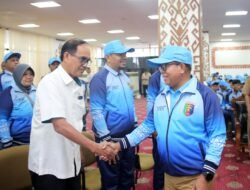 Pj. Gubernur Samsudin Lepas Kontingen Lampung Ikuti Pra-Pekan Olahraga Pelajar Nasional Zona II Tahun 2024 ke Solo, Jawa Tengah