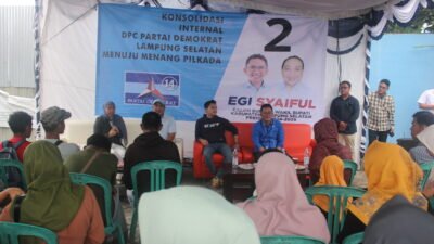 Hadiri Gelaran Konsolidasi Internal Partai Demokrat Lampung Selatan, Begini Permintaan Calon Wakil Bupati M. Syaiful