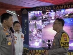Personel Polda Lampung Jaga Kondusifitas Perayaan Tahun Baru 2025