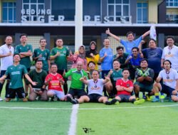Peringati HPN 2025 Polda Lampung dan Jurnalis Pojok Warta FC Gelar Fun Mini Soccer
