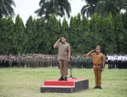 Ketua DPRD Lamoung Ahmad Giri Akbar Jadi Inspektur Upacara Bulanan di Lingkungan Pemprov Lampung