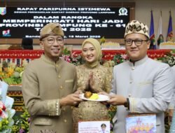 Ketua DPRD Lampung Giri Akbar Pimpin Langsung Rapat Paripurna Istimewa HUT Lampung ke-61 Dihadiri Gubernur Lampung Rahmat Mirzani Djausal