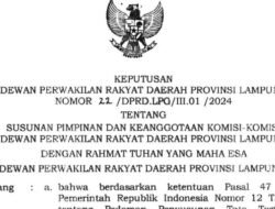 PAW DPRD Lampung Diwarnai Pergeseran Komisi