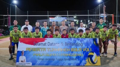 Piala Bupati Cup Bola Voli 2025 Resmi Dibuka, Dispora Pringsewu Ajak Junjung Sportivitas