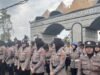 Polwan Diterjunkan di Garda Depan Kawal Aksi Mahasiswa di DPRD Lampung
